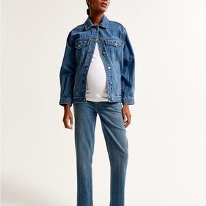 Abercrombie & Fitch Blue 90’s Straight Leg Maternity Jeans